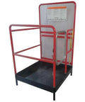 Heavy Duty Red Work Platform Measuring Thirty Six By Thirty Six By Sixty Six Inches With Non Skid Feet for DIY projects, featuring a sturdy frame.