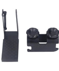 Lever-powered clip and pedal for Spade Fork Digging Tool With Steel Head And Replaceable Handle for garden soil loosening.