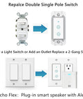 Smart WiFi Double Light Switch 2 In 1 Single Pole Remote Control Timed Function Works With Alexa Google Assistant IFTTT No Hub Required 1 Pack Great For Controlling Lights And Fans showing installation comparison