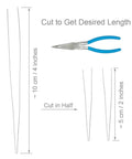 Flexible 0.3mm Steel Wire Big Eye Embroidery Beading Needle Set Open End For Any Thread Size durable collapsible design chart