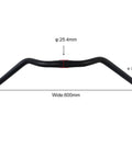 Retro Moustache Bike Handlebar For Urban And Road Bikes Extra Wide 600mm 25.4mm Bore 6061 Aluminum Alloy Fits 22.2mm Levers