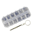 Eyeglass Repair Kit With 720 Pieces Screwdriver Set For Glasses Frames And Sunglasses, Tiny Screws And Nose Pads Included
