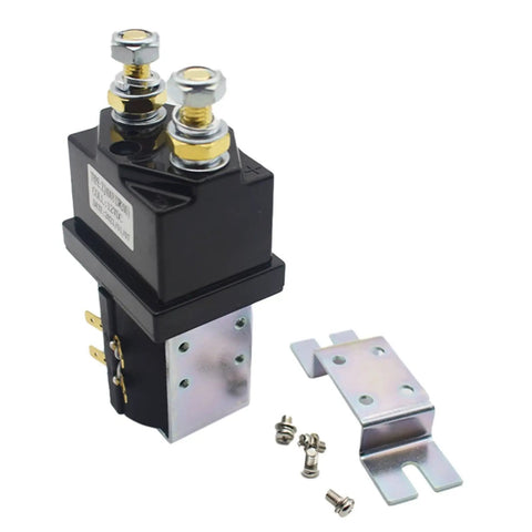 Solid SW200 Fully Electric Contactor For ZJ400Y Stacker Relay in clean silver finish with mounting bracket and screws.