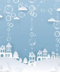 White Bubble Garland Set 26.4 Feet Of Transparent PVC Bubbles For Mermaid Ocean Party Decor with small town cutouts