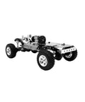 Mini 1 By 24 Scale RC Car Chassis Frame Upgrade Kit With Metal Construction and visible motor and servo for climbing rigs