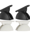 Sturdy Nylon RV Door Catch Holders For Motorhomes Trailers Camper Van Retainers, black and white clips for secure doors.