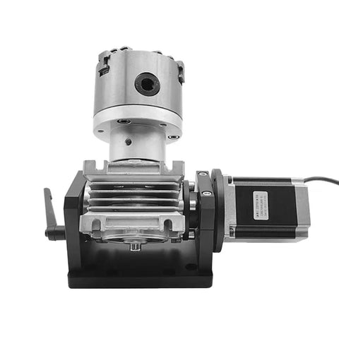 Absolute Beast Cnc Fourth Axis Rotary Table Jd160 motorized rotary head with 10:1 worm gearbox and mounting base.