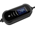 Close-up of Road Warrior Portable EV Charger 7Kw 32A Electric Vehicle Charging Station with display and cord.
