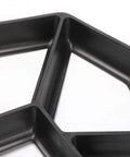 Close-up of black Two Pack Plus Size Stepping Stone Molds For Diy Concrete Pavers 16.9 By 16.9 By 1.57 Inches Reusable Walkway Molds