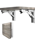 Stainless Steel Triangular Shelf Brackets Set Of 2 Heavy Duty Adjustable Wall Mount Bench Table Support with wood shelf example