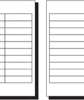 Slick Insertable Index Tabs, 2 Inch White File Folder Labels compatible, showing template layout for organization.
