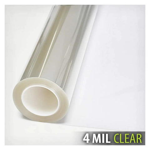 S4MC Window Film Security And Safety 4 Mil Clear, 36 Inch Wide By 49 Foot Long Roll for Interior Application, Absorbs Break In Impact