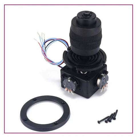 4 Axis Joystick Potentiometer Momentary Button With Wire 10K Ohm 4D Control Module black with mounting ring and screws