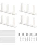 Sliding Closet Door Floor Guide Set White Bottom Track Guides For Stable Door Sliders With Floor Mount Or Adhesive Pad Installations
