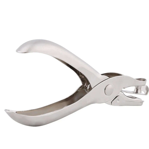 One-Hand Lever Action Paper Punch 6mm Circle Cutter For Crafts And Scrapbooking, lightweight hole puncher in silver