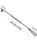 40 Inch Long Reach Fire Pit Poker Heavy Duty Solid Steel With Detachable Hook dimensions shown