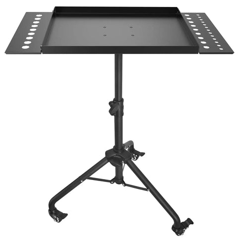 Rollin Tool Tray Cart For Mobile Work Table With 2 Tool Holders Height Adjustable Metal Tray For Tattoo Utility Cart For Salon Garage Bike Shop Durable Construction With Sturdy Triangular Base
