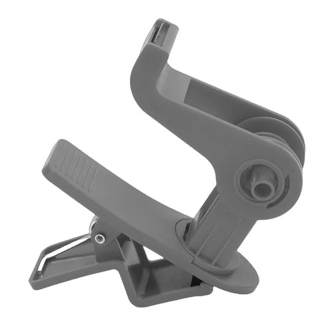 Workhorse 2 Pack Table Clamp Tape Dispenser With Rock Solid Non Slip Grip And 360 Degree Rotating Cutter No Sweat Setup For Home Office Workshop Shipping Grey side view of tape dispenser clamp