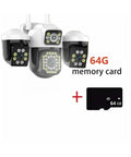 Heavy Duty Wireless Ptz Outdoor Security Camera Featuring No Sweat Setup With 15Mp Triple Lens Ai Human Tracking And Ip66 Weatherproof Shell For Zero Drama Remote Smartphone Viewing with 64GB memory card.