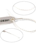 Plastic Tamper Seals And Pull Tight Zip Ties For Security Tags Numbered Disposable Self Locking Ties 250mm Length White 100 Pieces