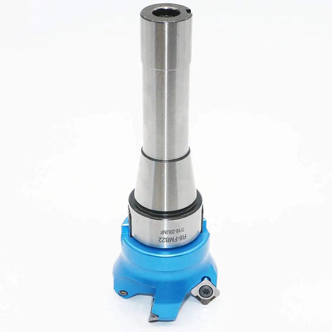 2 Inch Face Milling Cutter Bundle For Aluminum KM12 50mm CNC End Mill Holder With R8-FMB22 Shank Shell Mill Arbor