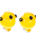 Portable Pigeon Training Whistles 2 Pack Lightweight Four Tone Bird Call Set shown in yellow, rugged ABS and steel construction.