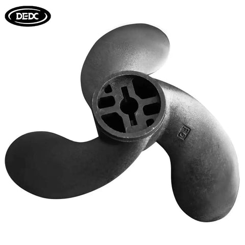 Beefed Up Three Vane Nylon Outboard Propeller Delivers Fast, Responsive Performance, 12mm Shaft, 7.4 Inch Diameter And 5.7 Pitch, Black Finish, Long Lasting Wear, Fits Tohatsu Nissan Mercury 2.5 And 3.5HP Outboards