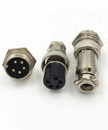 Close-up of 5 Pin XLR Connector Kit With 5 Sets Of Male And Female Plugs For Guitar Rig Power Supply Aviation And Ham Radio Projects