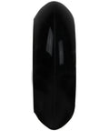 Top view of a single black inline skate wheel from 80mm 82A Inline Skate Wheels Set For Outdoor Skatin Black 10 Pack Ideal For Roller Hockey And Fitness Skates Smooth Long Lasting Ride With 608 Bearing Hubs