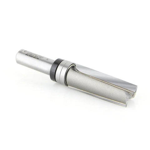 Carbide Tipped Down Shear Face Plunge Router Bit With Ball Bearing Pilot, Three Quarters Inch Diameter, side view