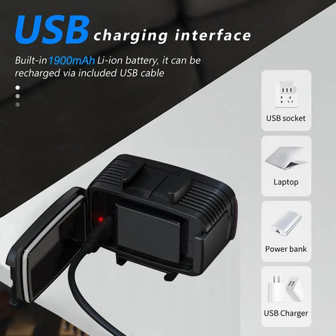 USB charging interface for Underwater Dive Light 700LM For Action Cameras, No-Nonsense 4 Modes SL-100 LED Fill Light
