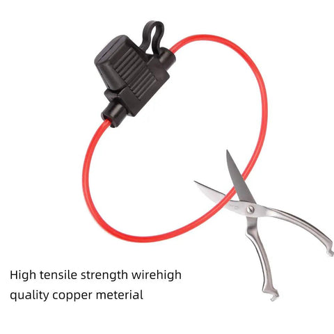 2 Pack Mini Blade Fuse Holders Waterproof Inline Pigtail Harness For Cars, 18 Gauge Wiring, Includes 5A ATM Fuses, Weatherproof