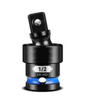 Half Inch Drive Universal Joint Socket Set With Chrome Moly Swivel Socket Adapter for automotive repair and heavy duty use