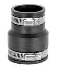 2 X 1-1/2 Inch Flexible Coupling With Stainless Steel Clamps For Home Plumbing And Sewer Lines, Easy Install Rubber Sleeve, Durable DIY Piping Connection, black rubber coupling with stainless steel clamps