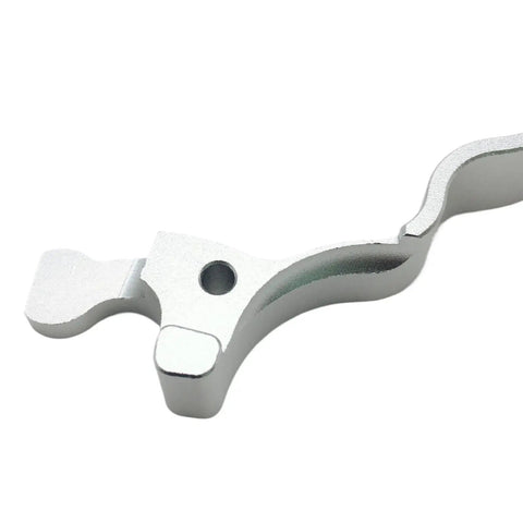 Close-up of Extended Lever And Handle For 10 22 Combo Replacement Accessories Aluminum Anodized Silver Upgrade detail