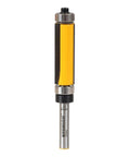Pattern Bit Flush Trim Router Bit With Top And Bottom Bearing One And A Half Inch Cutting Length And One Quarter Inch Shank For Woodworking Projects