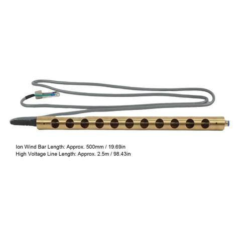 Kick Static To The Curb With Professional Grade 500 Millimeter Static Elimination Rod showing its length and high voltage line.