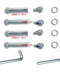 8mm Inline Skate Wheel Axle Replacement Kit With Hex Socket Screws And Installation Tools 30mm Length Includes Four Sets