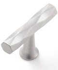 Brushed Nickel Cabinet Knobs 10 Pack Hammered Silver Handles For Kitchen Cabinets Drawers Cupboards And Vanities Rhombus Shape