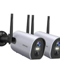 2K Wireless Outdoor Security Cam Battery Powered No Fuss With 2 Way Audio Color Night Vision IP66 Waterproof Siren Spotlight Motion