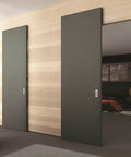 Floating Door System Pro Grade Sliding Track Kit With Concealed Barn Door Hardware Patented Designs Made In Italy shown installed