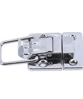 Lever Latch Set For Chest Boxes And Suitcases, Chrome Plated Silver Finish Draw Latch Catch, front view, tool case lock buckle