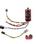 Unity24 Pro 3500Kv 2-In-1 Micro FOC Brushless System for Axial SCX24 RC Car, showing motor, ESC, and wiring components.