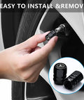 Mercedes Benz Alloy Tire Valve Stem Caps 4 Pack Easy Grip Anti Corrosion Leak Proof Car Tire Air Caps dust proof installation