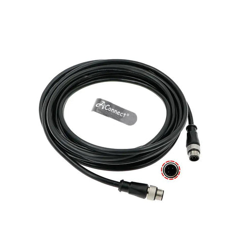 Heavy Duty M12 A Code Three Pin Male To Male Cable 15 Meter High Flex Industrial Wire for Sensors Actuators.