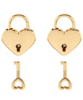 Mini Heart Shaped Padlock With Keys For Jewelry Box Diary Storage Box Gold Pack Of 2 Small Metal Locking Lockset