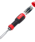 Multi Screwdriver 13 In 1 Set With 1/4 Nut Driver And 12 Bits Including Torx Security, Flat Head, Phillips, Hex, Square