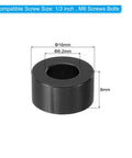 Aluminum Spacer Kit Eight Piece Standoff Spacers 8.2mm ID 16mm OD 8mm Length Compatible With One Third Inch And M8 Bolts Black Anodized