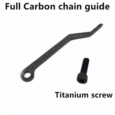 Tough As Nails Carbon Fiber Chain Catcher For Road Bikes includes titanium screw for secure mounting.