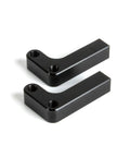 Carbon Fiber Battery Tray For One Tenth SCX10 RC Crawler Cheater Rigs With ESC Receiver Mount shown from the side angle.
